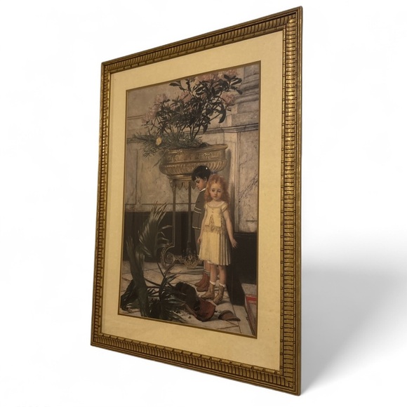 The Broken Flower Pot Jan Frans Verhas Vintage Art Print 40x30 Framed Wall Decor